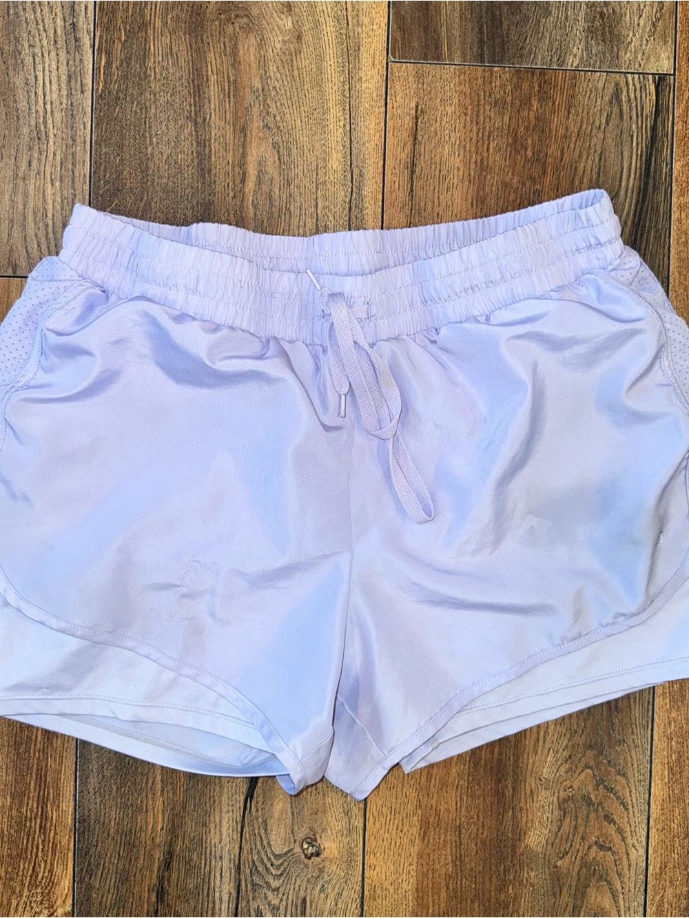 RBX Light Lavender Athletic Shorts with Drawstring Waist